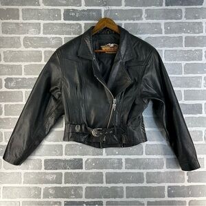 GENUINE HARLEY DAVIDSON LEATHER MOTORCYCLE JACKET Women’s Size Small